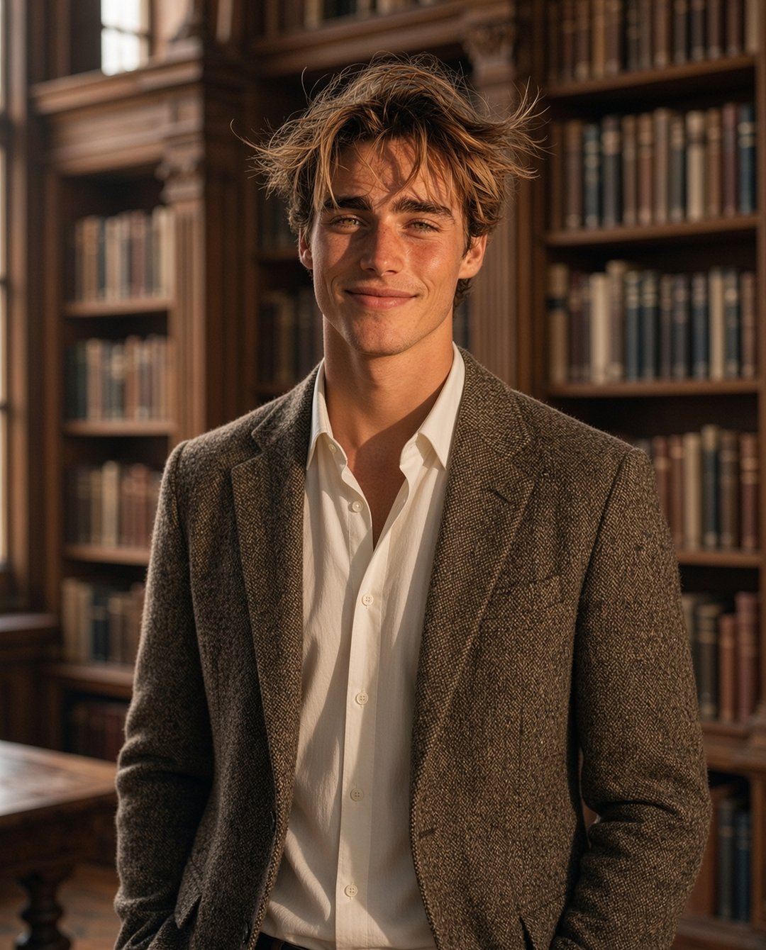 Elixton Gray in front of a pastel mural wall in daylight
